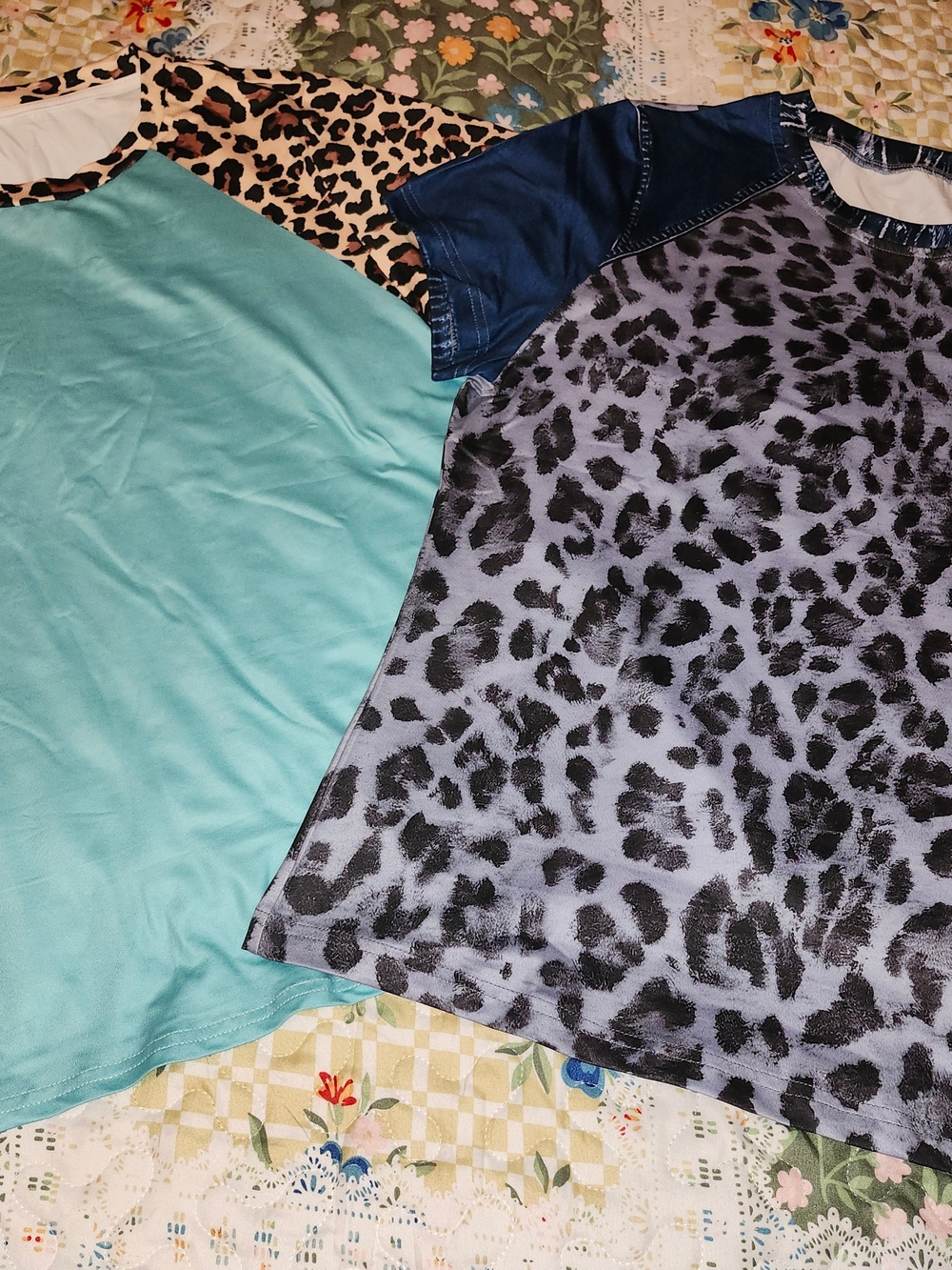 2 Activewear Animal Print Tops Size Large